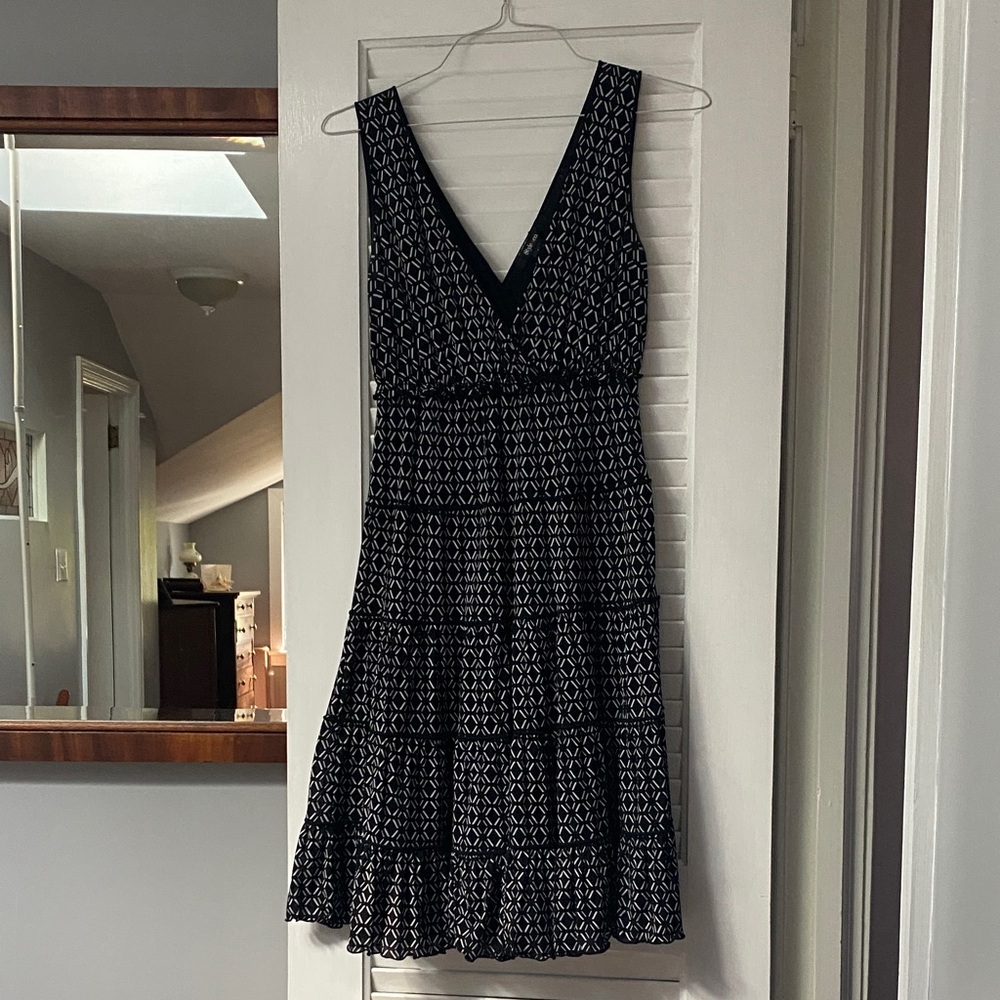 Style & Co. Black and White Geometric Mini Dress
